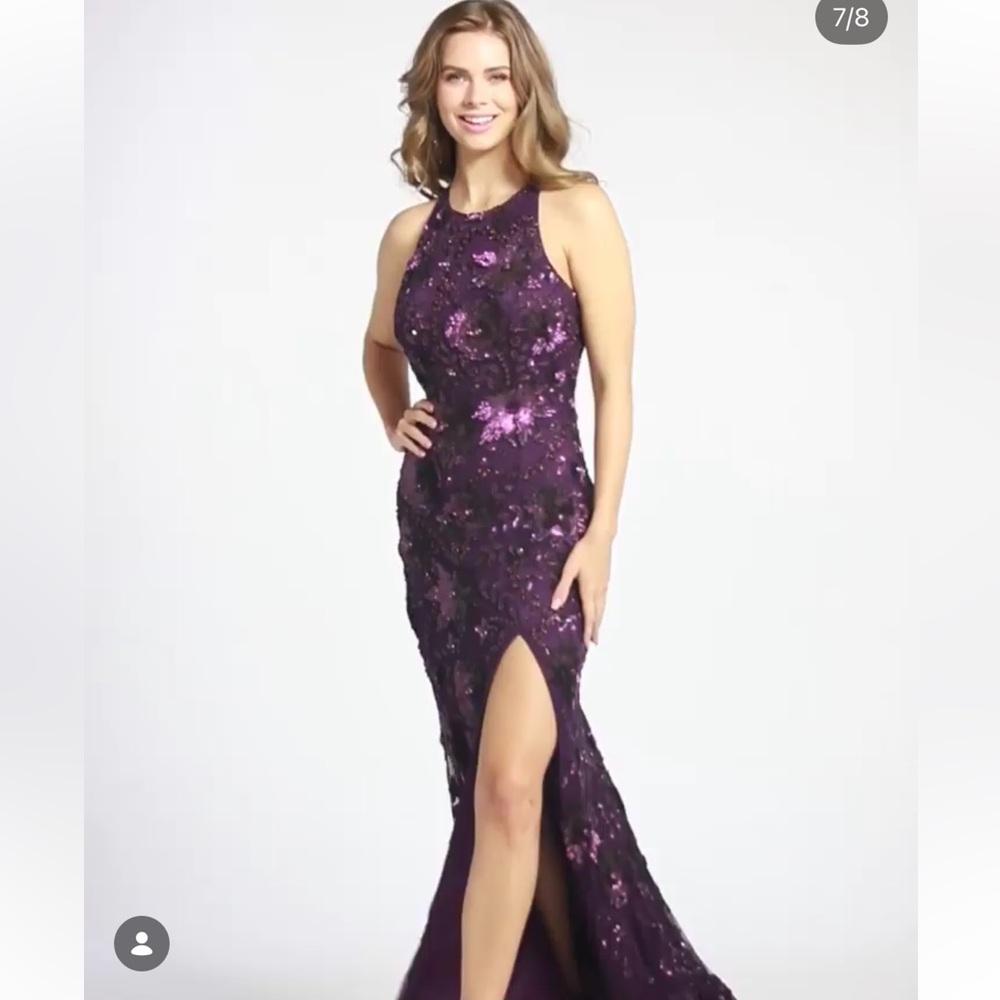 Primavera Couture 3432- fully beaded with slit